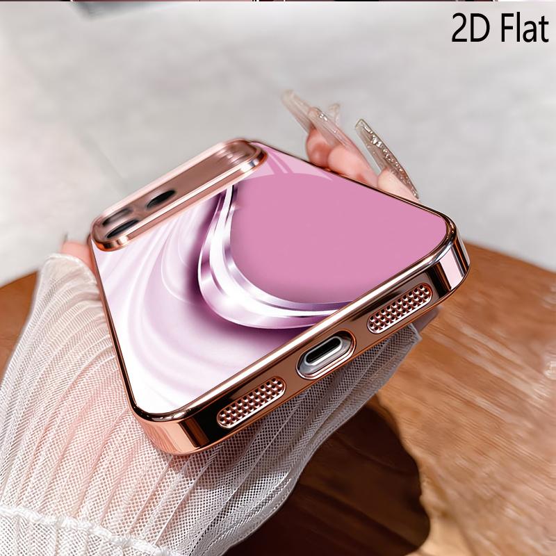 Струящаяся Светящаяся Лента 2D Плоская Для iPhone17 18 16 15 14 13 12 11 Pro Max XS XR 8 7Plus Чехол для Телефона Ударопрочный Защитный Задний Чехол