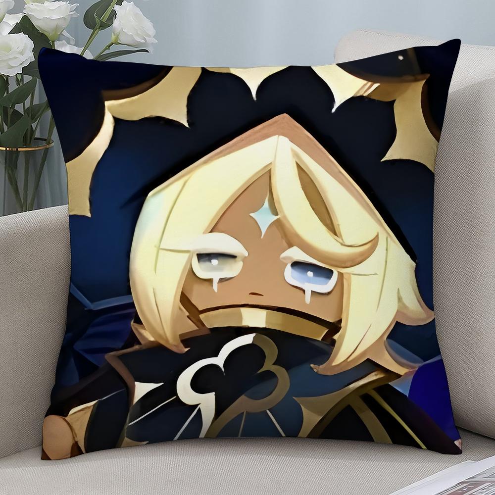 Наволочка Cookie Run Kingdom 45x45см - 3D-принт, игровой мерч, мягкая наволочка из полиэфирного волокна для диванной подушки, фестивальный подарок для геймеров