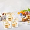 25pcs with Ribbon Gift Packaging Boxes Transparent Dessert Cake Boxes  Baby Shower