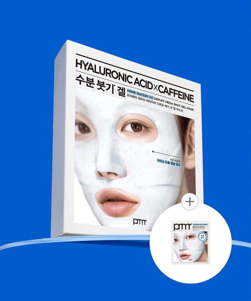 Гелевая маска для лица Watery HC Deep Puff Mega Shot, набор 36 г * 5 листов