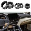 Хихаха Тойота Камри AC Медиа Радио Громкость Настройка Переключатель Управления Зеркалами Наклейка Алюминий Черный 21-23 Накладки/Отделка Интерьера/Стильный Сплав/5 Штук