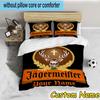 3pcs Custom Name Jager-meister Spirit Drink Bedding Set Includes 1 Duvet Cover & 2 Pillowcases for All Seasons Dormitory Home Decor Christmas gifts