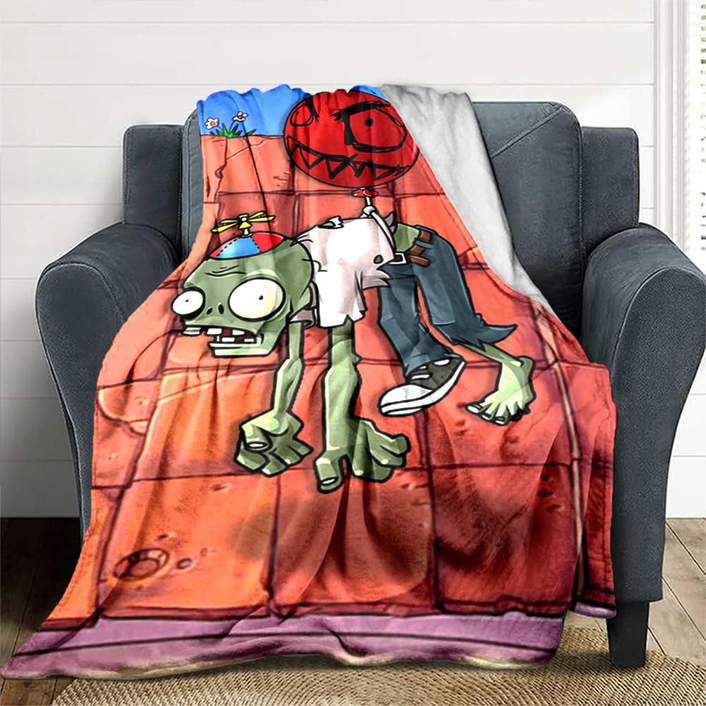 Plants Vs. Zombies Blanket Soft Warm Cozy Suitable for Office Bedding Seaside All-Season Use Warmthful Decor Birthday Christmas Gift Blanket