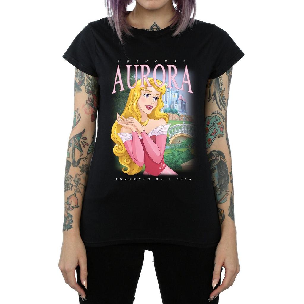 Disney Womens/Ladies Sleeping Beauty Aurora Montage Cotton T-Shirt