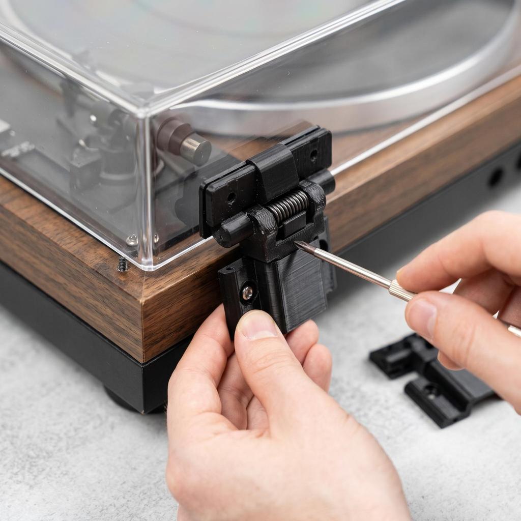 Turntable Hinges with Accessory Easy Installation Dust Cover Hinge Robust