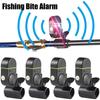 Fishing Alarm Fish Bite Lure Alert Alarm Sound Bell Led Light Indicator Clip-On Fishing Rod Outdoor Buzzer Fishing Tool