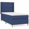 3131887 vidaXL Lit à sommier tapissier avec matelas Bleu 90x200 cm Tissu