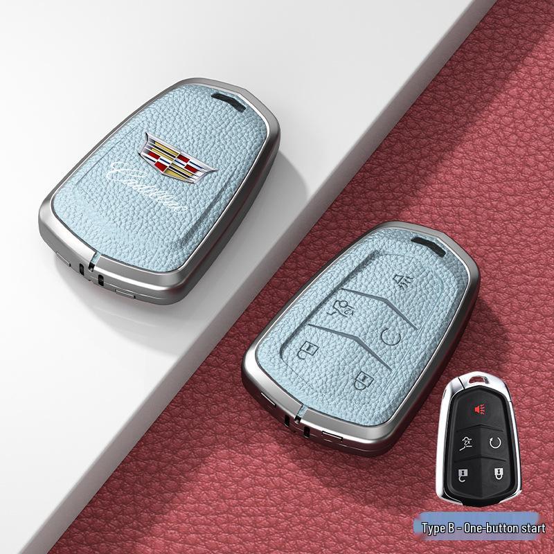 Кожаный чехол для ключа для Cadillac XT5/CT6/XT4/XTS и ATSL – Унисекс-дизайн с пряжкой