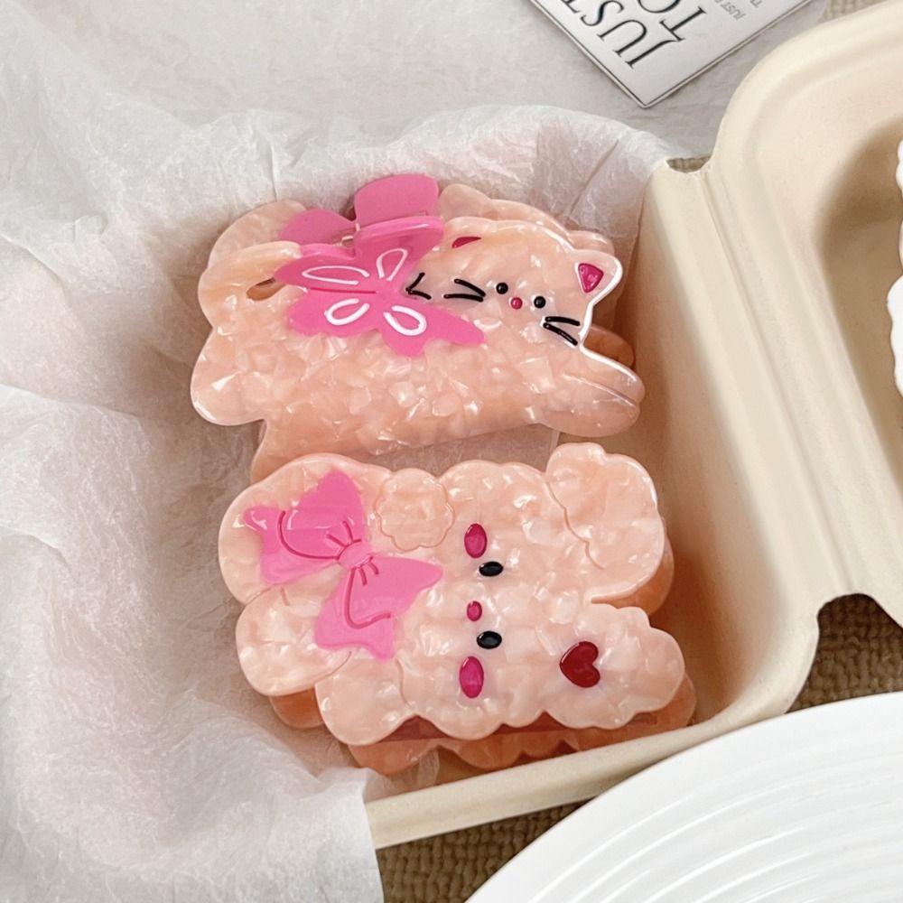 Rabbit Cartoon Hair Clip Puppy Shark Clip Creative Acetate Cat Hair Claw  Female