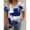 Summer Plaid V-Neck Short Sleeve Spring Women's Clothing T-Shirt Female Women's Oversized T-Shirt Women's Top Y2k T-Shirts