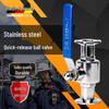 Hammond 304 SS Quick-Connect Ball Valve with 316L Sanitary Clamp