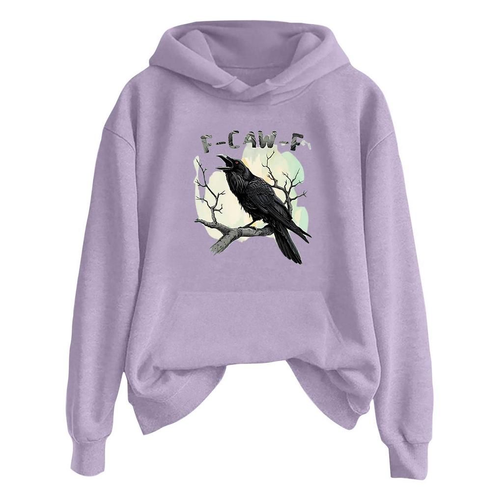 Женская модная повседневная толстовка с длинным рукавом, капюшоном и принтом