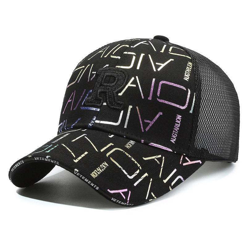 Fashion Versatile Embroidery Spring And Summer Breathable Mesh Cap Women'S Summer Shade Outdoor Baseball Cap Male Alphabet Couple Cap