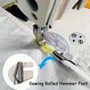 8Pcs Sewing Rolled Hemmer Foot Set 3-10mm Wide Rolled Hem Pressure Foot Sewing Machine Home Industrial Curved Scroll Hemmer Foot