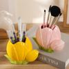 Ceramic Tulip Flower Pen Holder Retro Stationery Shelf Makeup Brush Storage Bucket  Student