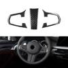 Car-Styling Real Carbon Fiber Car Steering Wheel Button Cover Protection Trim For BMW 5 Series G30 G38 X3 G01 G08 Accessories