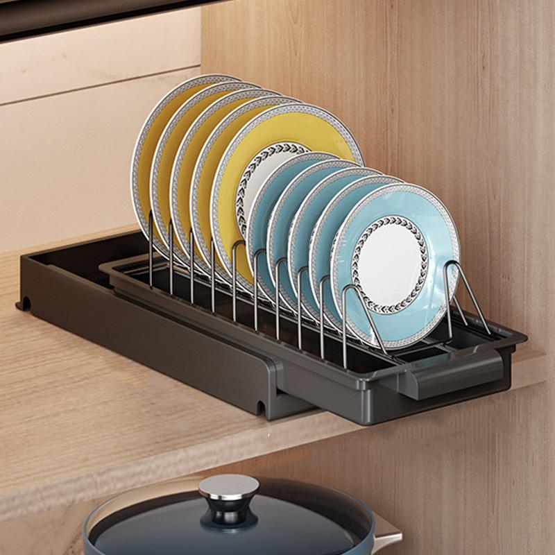 Удобная кухонная полка, 1 шт., сушилка для посуды, встроенное выдвижное хранилище для кухонных принадлежностей, многофункциональное