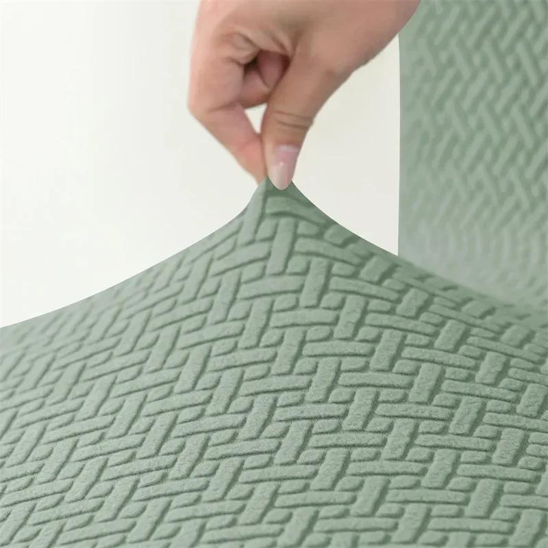 Ottoman Stool Cover Elastic All-Inclusive Footstool Slipcovers Dust Footrest Protective Covers Furniture Protective Cover Covers Square Woven