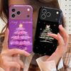 Украшенная Рождественская Елка Для iPhone 17 Air 16 E 15 14 13 Plus 12 mini 11 17 Pro Max XR Xs Max 16E 7 8 Закаленное Стекло Чехол Для Телефона