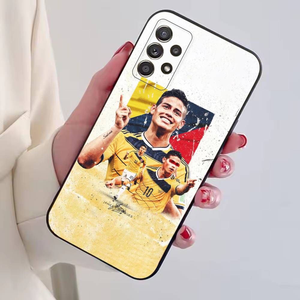 Футбольный чехол для телефона J-James Rodriguez для Samsung S25, S24, S21, S22, S23, S30, Ultra, S20, Plus, Fe, Lite, Note, 10, Черный чехол