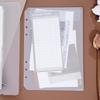 Альбом для хранения листов формата A5/A6: Матовый прозрачный пакет со стикерами и вариантами на 6 отверстий