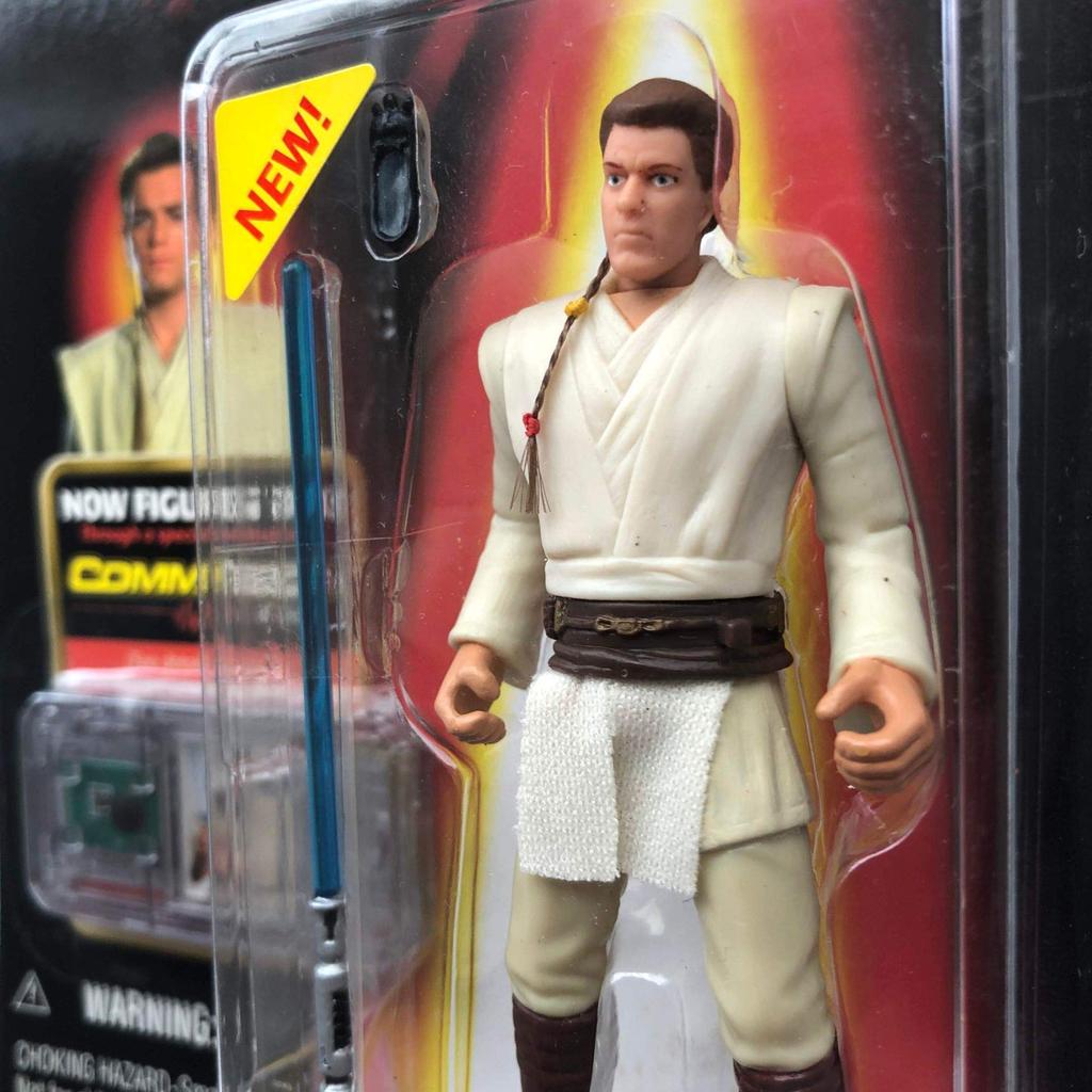 Star Wars Episode 1 Comtech Basic Figure Kenobi Jedi Knight Version Obi-Wan