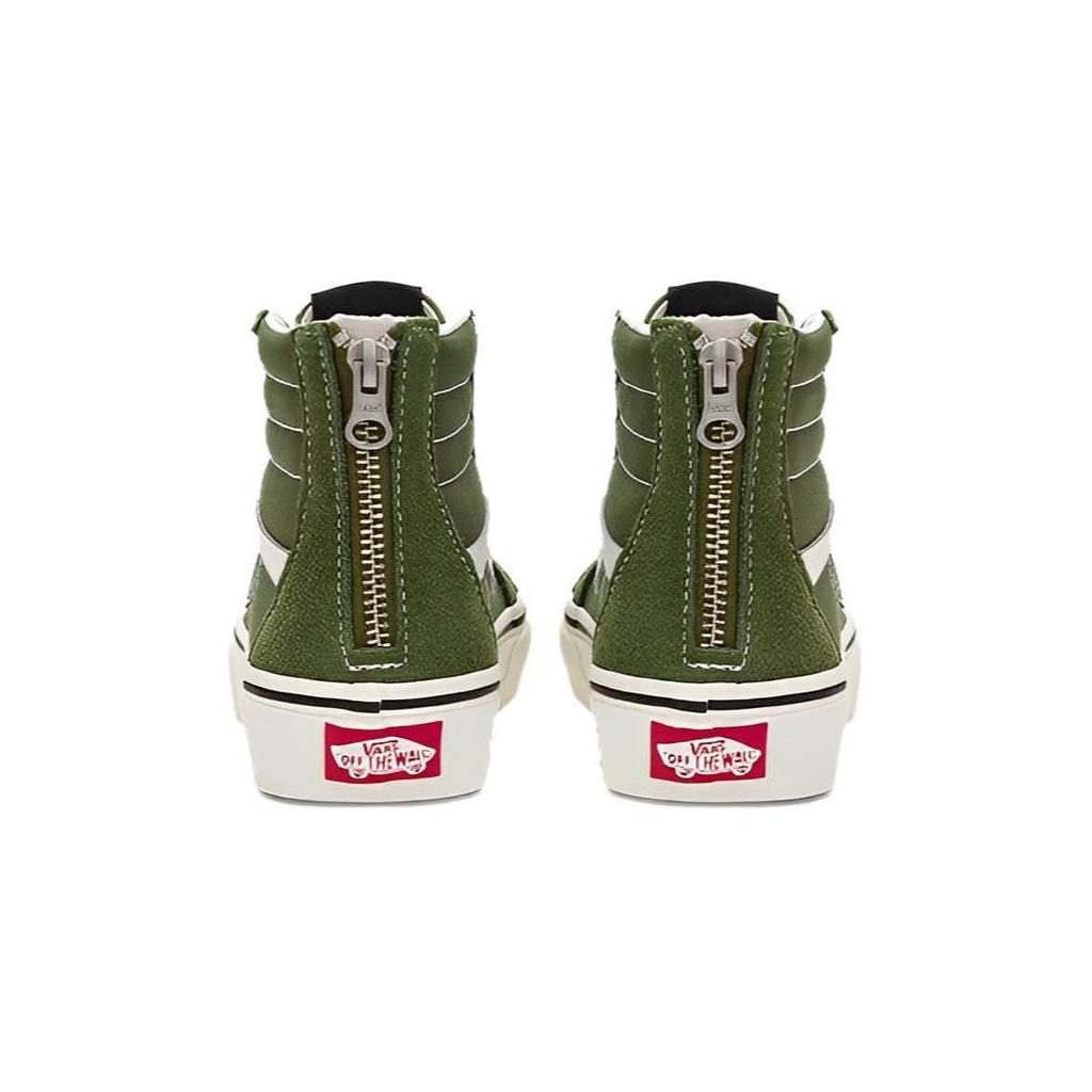 Vans Sk8 Zip Casual Versatile High Top Kids Skate Shoes Kids Sneaker Green VN0005VSBZ4