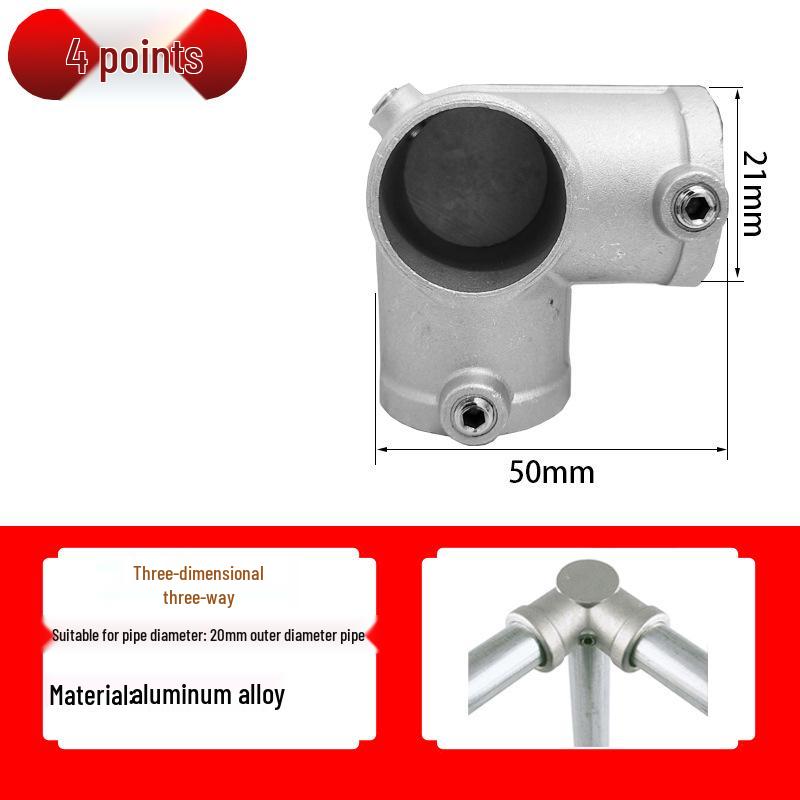 20/25/32mm Steel Pipe Connector: Galvanized 6-Point Round Elbow Joint Fastener
