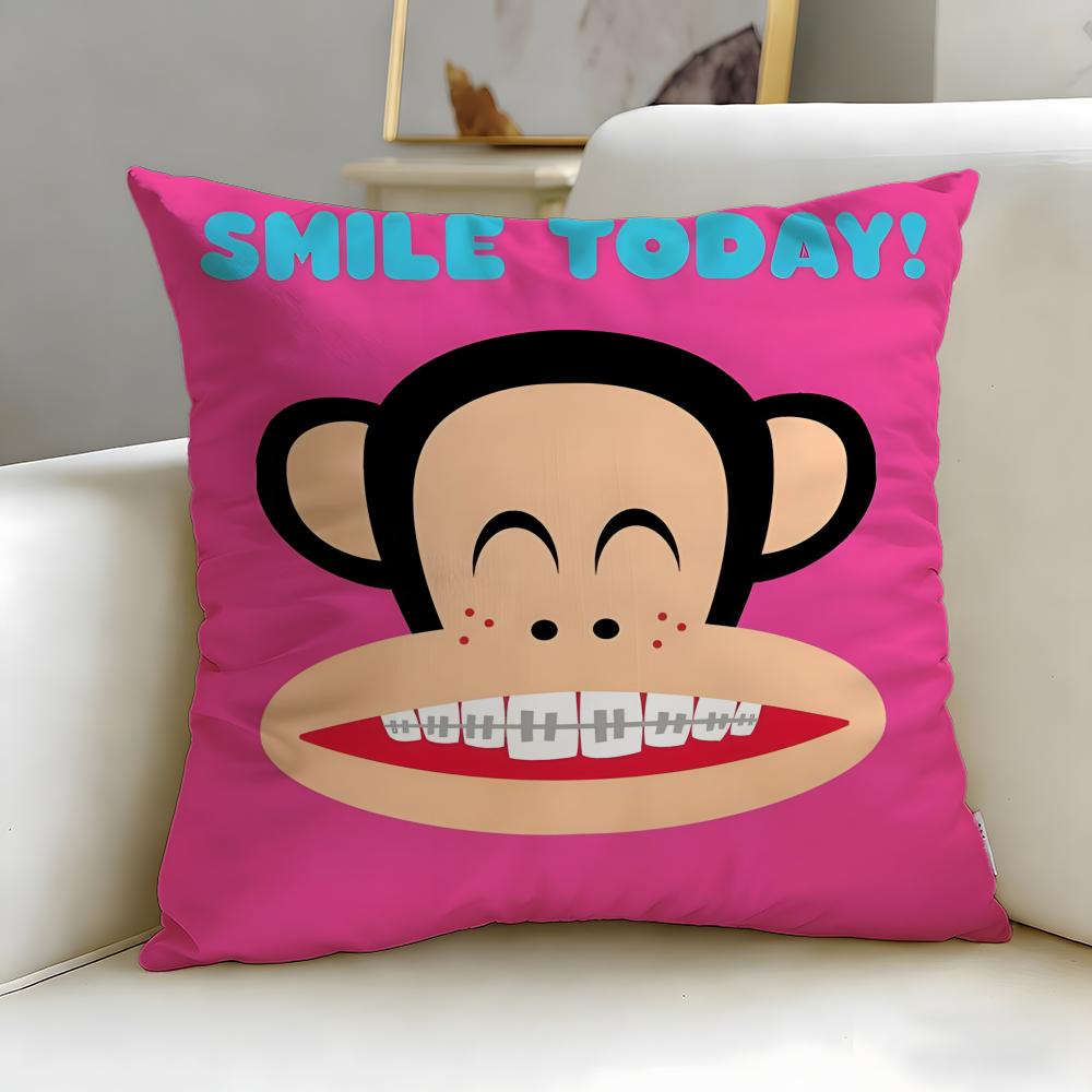classic brand Paul Frank Cushion Cover Soft EasyWash Pillow Case Versatile for Couch Bed Travel and Office