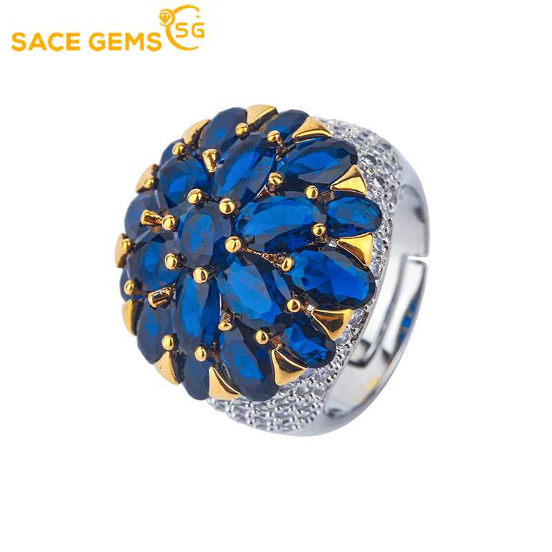 Sace Gems Классическое кольцо из медного сплава с цирконом, женские ювелирные изделия, свадебный подарок для вечеринки