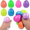 Easter Egg Squishes Toy Slow Rebound Flexible TPR Stress Relief Funny Colorful Egg Squeeze Sensory Fidget Toy Kids Adults Birthday Gift