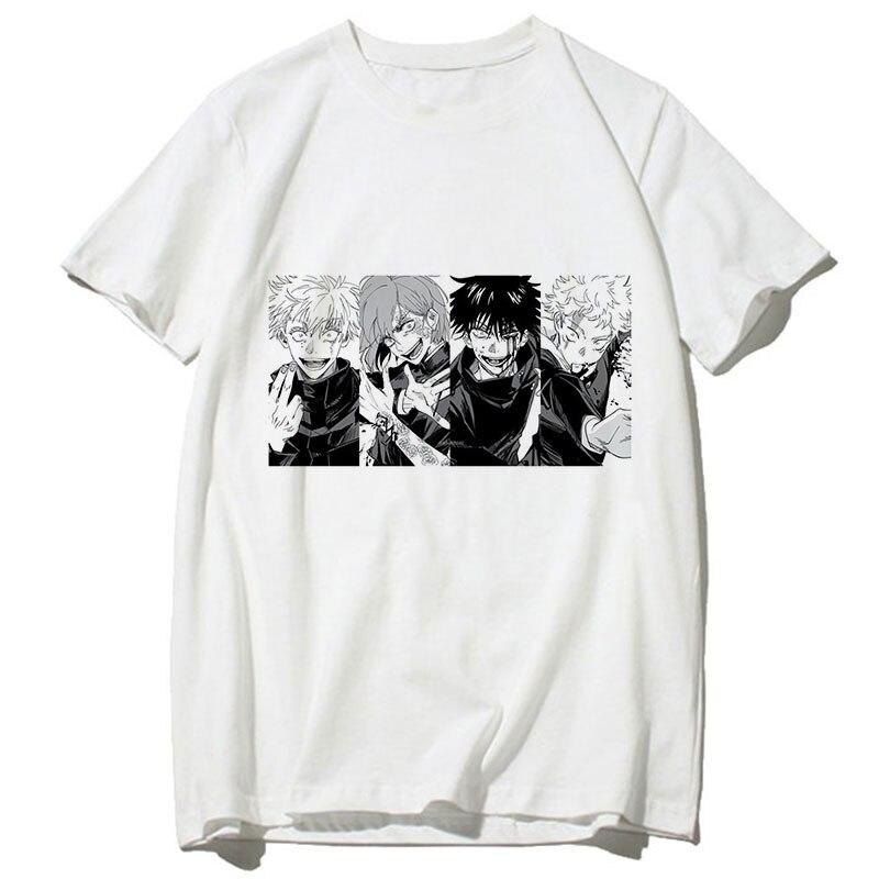 Jujutsu Kaisen Kawaii Графические футболки женские Kawaii летние топы футболка с героями мультфильмов Harajuku японское аниме Ulzzang футболка женская