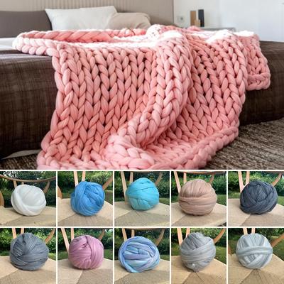 1000 г Пряжа из шерсти Super Chunky Пряжа из объемной ровницы Для ручного/ручного вязания Пледа Пряжа для дома Настенное декоративное