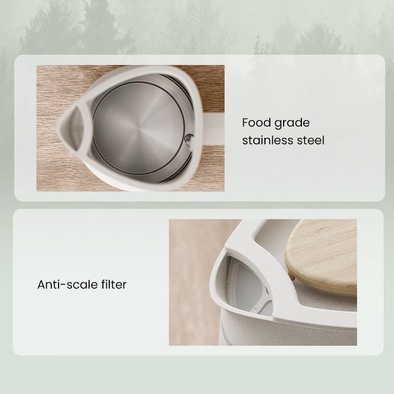 Philips Электрический чайник HD9365/10 Корпус из 100% перерабатываемого растительного биоматериала ПП, изготовлен из масла фанфлауэра, экологически чистый