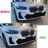Front Bumper Splitter Lip Spoiler Diffuser Guard Body Kits For BMW X3 G01 X4 G02 IX3 G08 20d 30i 30d M40i M40d M-Sport 2022-2024