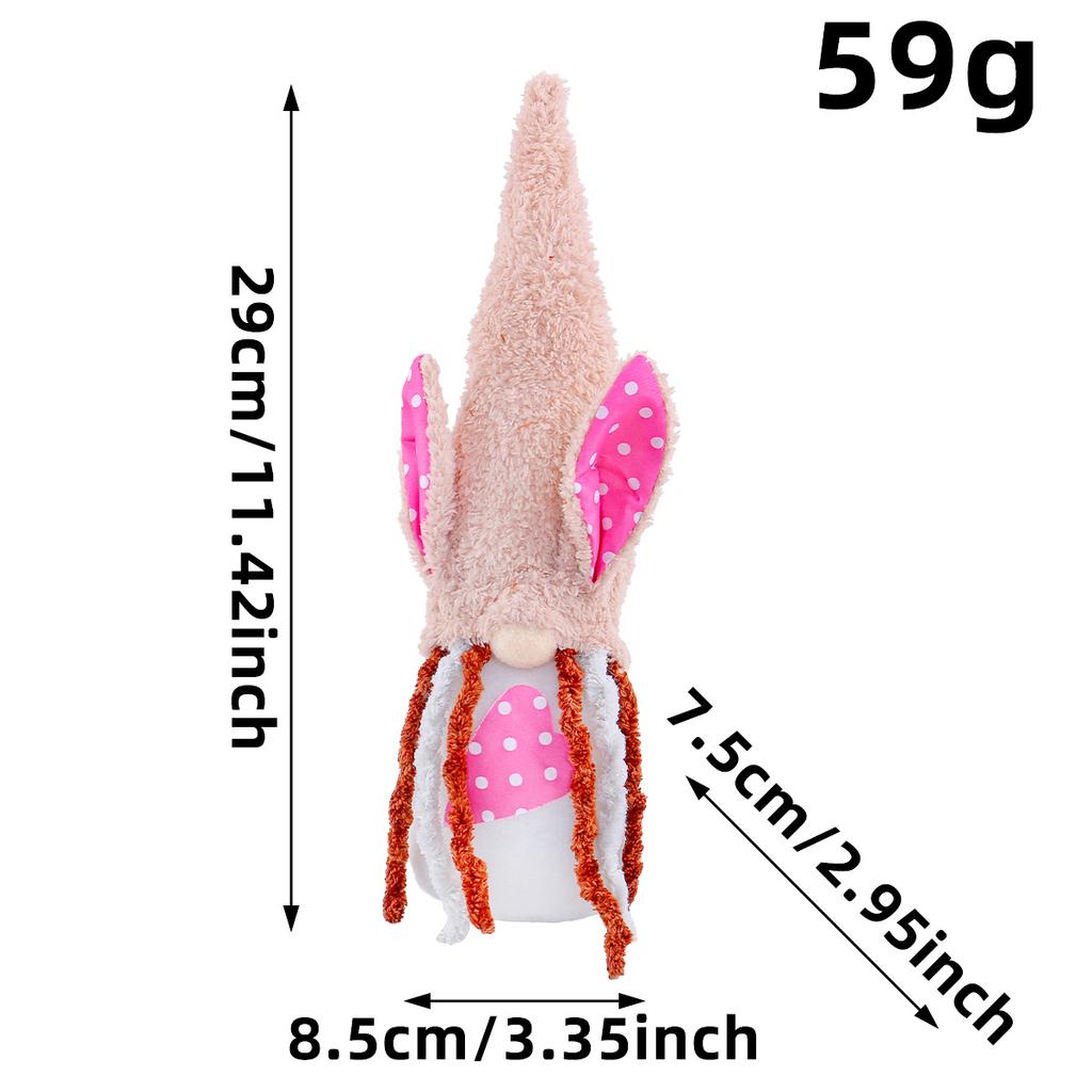 Easter Dwarf Doll Ornament Rabbit Ears Elf Faceless Old Man Window Table Decorations