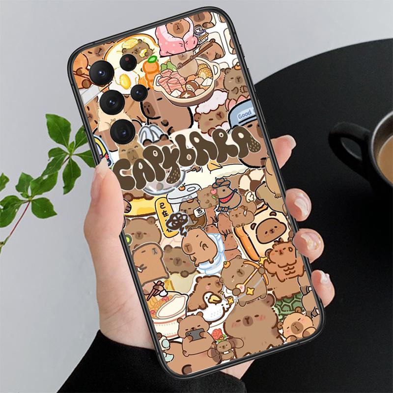 Phone Case For Samsung A17 A55 A16 A56 A35 A15 A53 A54 A33 A34 A25 A05S A52 A52S A07 A26 A06 Cute Fun capybara