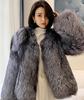 Women's Fur Jacket Short Fashion Imitation Fox Fur Whole Fur Coat Autumn and Winter New Casual Women's Jacket