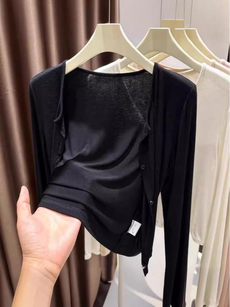 Женский кардиган из модала 'Ледяной шелк' для защиты от солнца – Летняя шаль с длинным рукавом