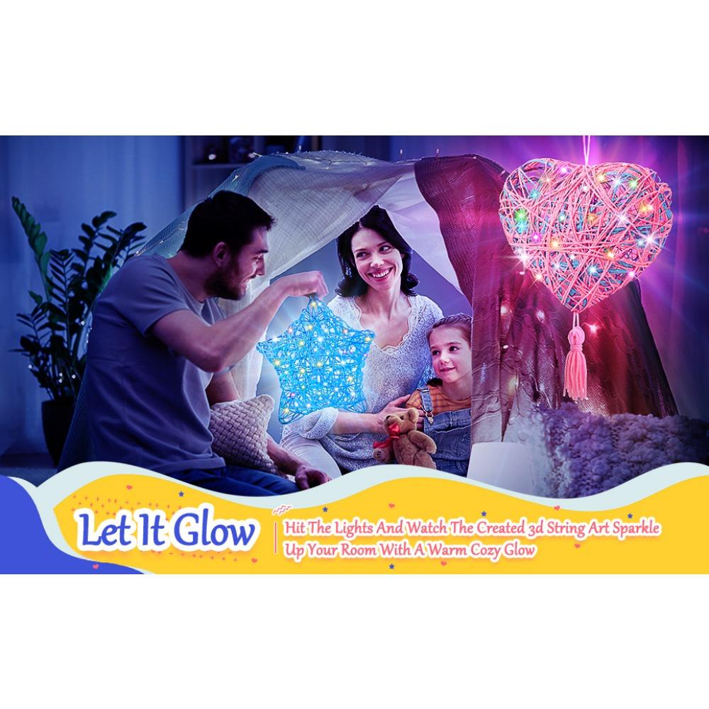 3D-ниточный художественный набор, набор для рукоделия, детские подарки для девочек для игр от 9 до 12 лет, фонари, украшения ручной работы