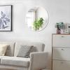 ANYHI 50 см белое круглое зеркало, настенное зеркало, зеркало для ванной комнаты, круглое настенное зеркало, подходит для ванных комнат, спален и прихожих