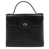 CD Logo Handbag Vintage One Handle Black Calfskin Women Used