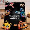 1PC Five Nights Teddy Bear Flannel Blanket Gift, Suitable for Both Men And Women, Soft Ideal for Beds And Sofa, Birthday Or Christmas Gift