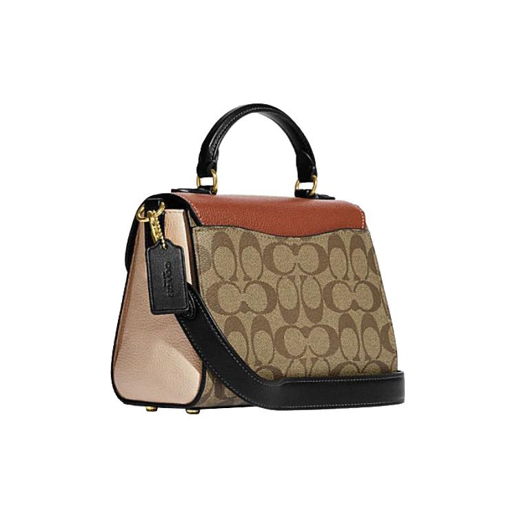 Coach Morgan 21 Classic Monogram Flap Closure Shoulder Bag Women Shoulder Bag Brown Rust CE569-IME7V