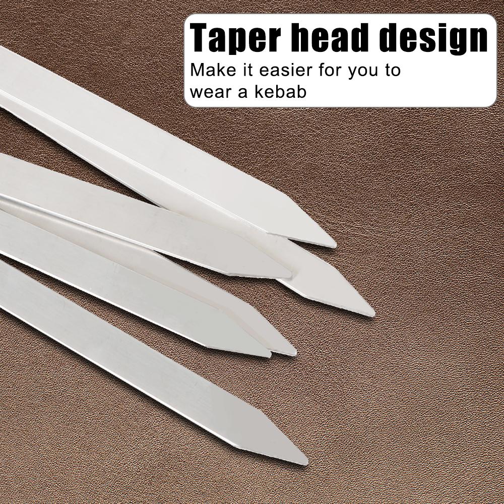 Принадлежность для барбекю Плоская вилка для барбекю Принадлежности для барбекю 6 шт. Для пикника на открытом воздухе Широкие палочки для барбекю Шампур для барбекю из нержавеющей стали