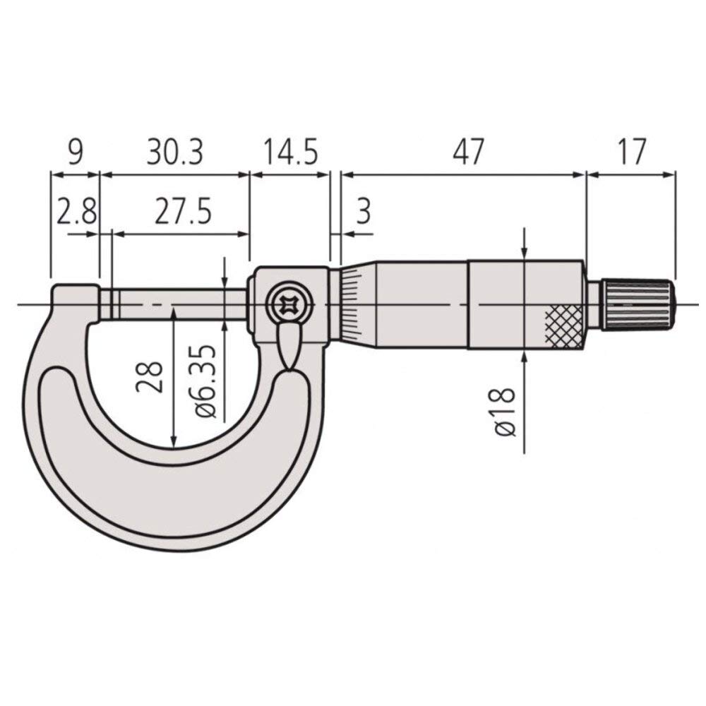 Mitutoyo Outer Micrometer M110-25
