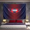 Red and Blue Striped Shield Design Pattern Wall Hanging Tapestry Decorative Tapestry Home Decor for Bedroom and Living Room