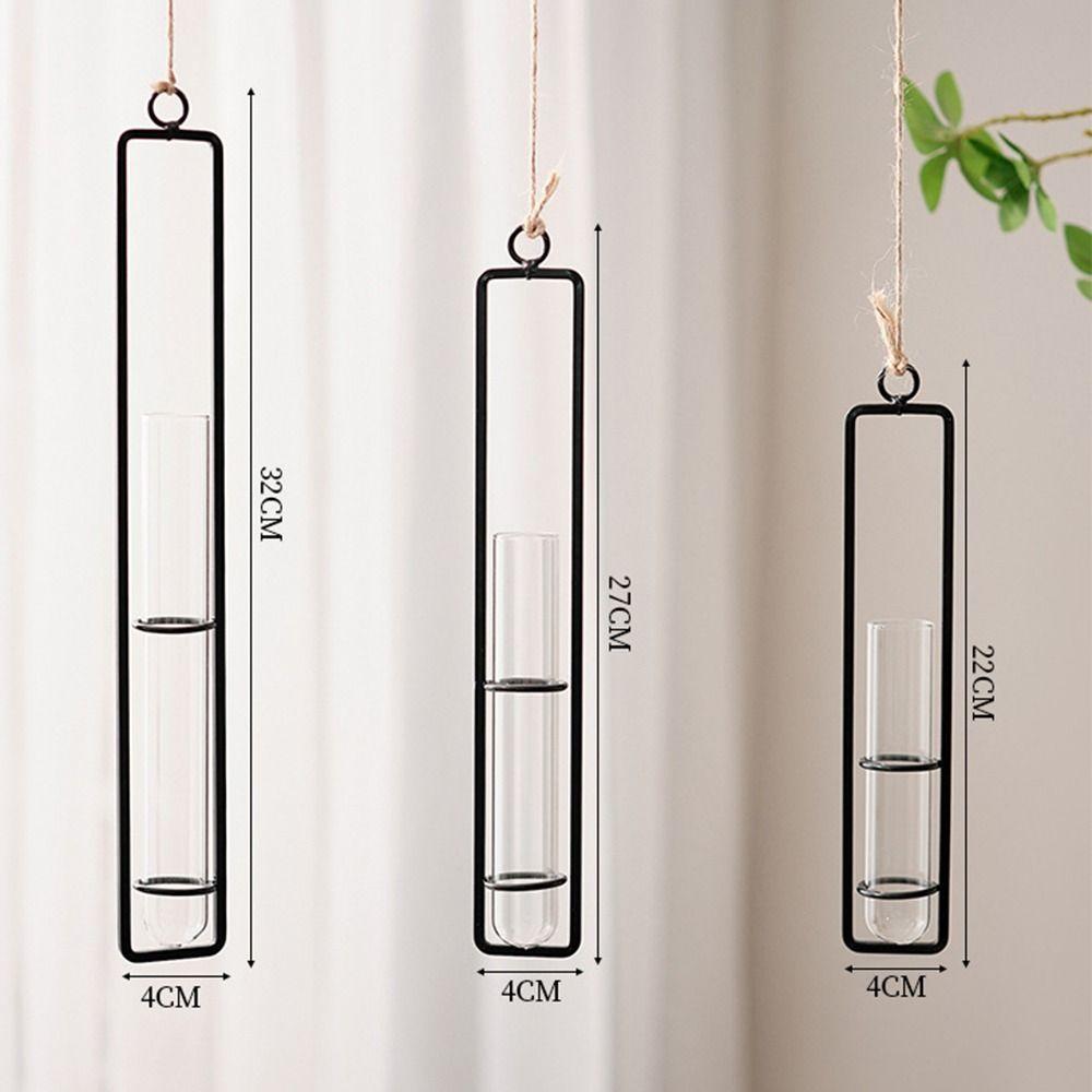 Thickened Hanging Glass Planter Wall Hanging Glass Vase Creative Test Tube Vases Home Decoration