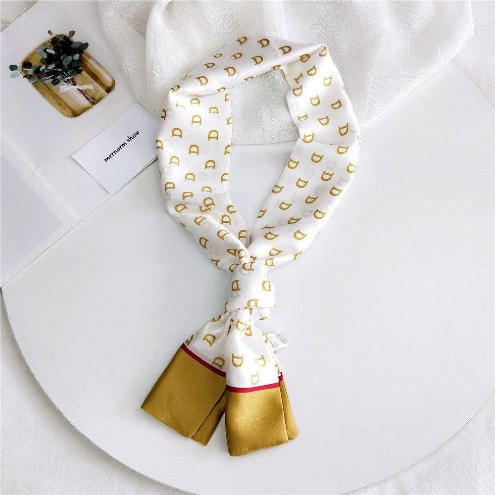 New Scarves Silk Scarves Women'S Spring And Autumn Season Long Decorative Professional Scarves Summer Thin Styles Paired With Shirts Stylish
