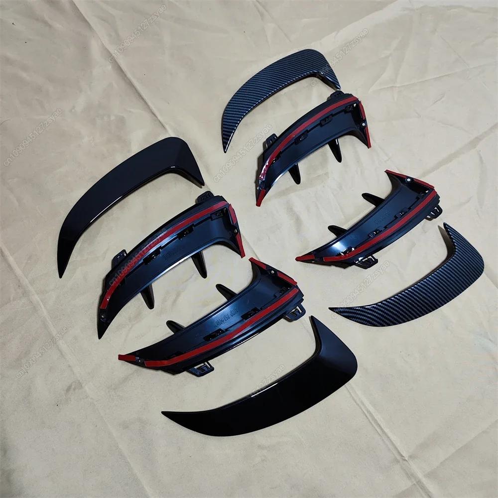 2Pcs Rear Bumper Spoiler Fender Canard Fins Trims For Mercedes Benz A Class W177 Hatchback A180 200 220 A35 A45 AMG 2018-2023